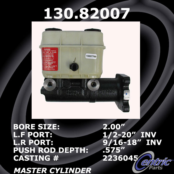 130.82007 Premium Brake Master Cyl 805890371212