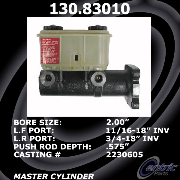 130.83010 Premium Brake Master Cyl 805890011255