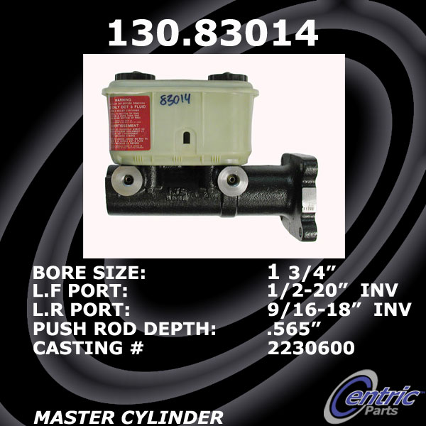 130.83014 Premium Brake Master Cyl 805890011293