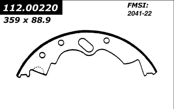 112.00220 Riveted Brake Shoes 805890220244
