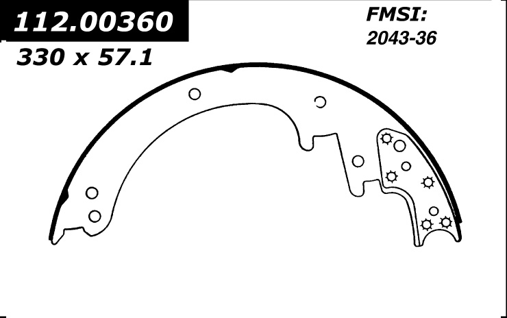 112.00360 Riveted Brake Shoes 805890220824