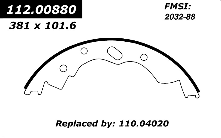 112.00880 Riveted Brake Shoes 805890221814