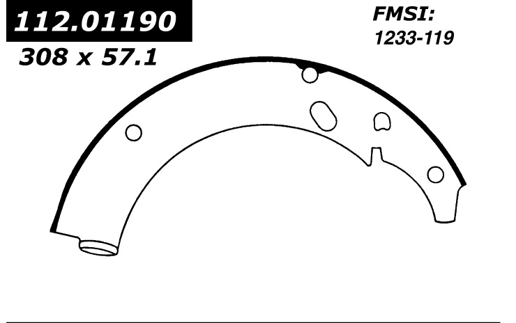 112.01190 Riveted Brake Shoes 805890222804