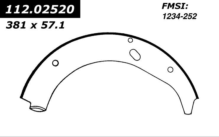 112.02520 Riveted Brake Shoes 805890230434