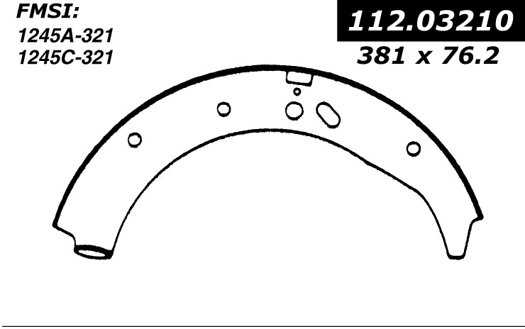 112.03210 Riveted Brake Shoes 805890230724