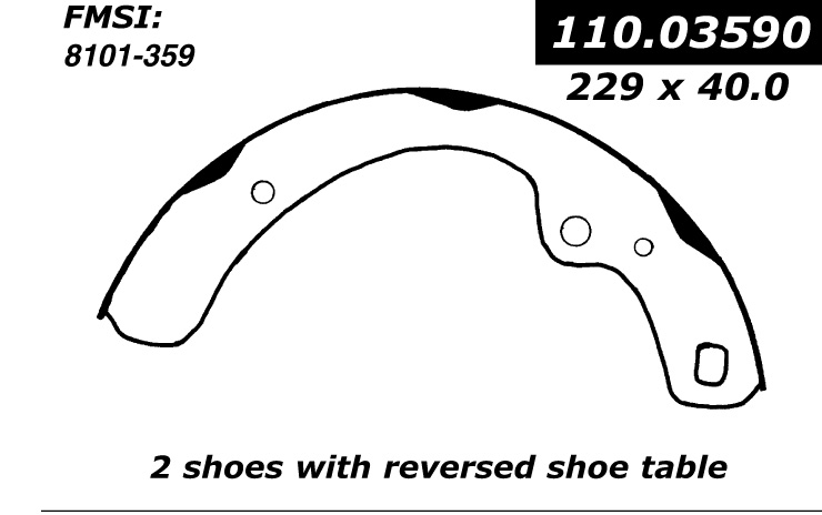 111.03590 Centric Brake Shoes 805890426769