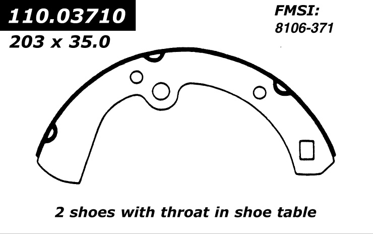 111.03710 Centric Brake Shoes 805890426707