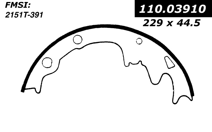 111.03910 Centric Brake Shoes 805890286288