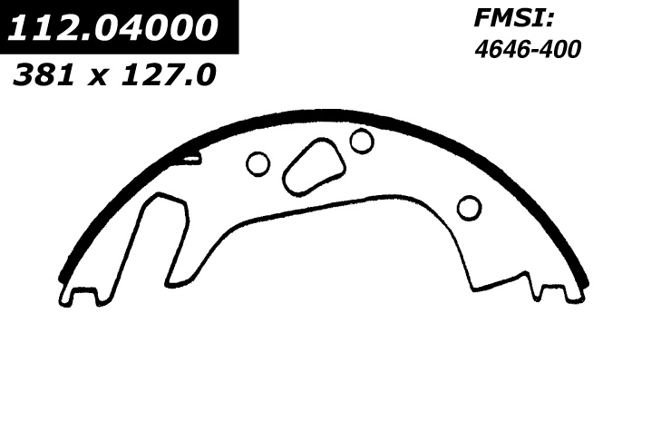 112.04000 Riveted Brake Shoes 805890240044
