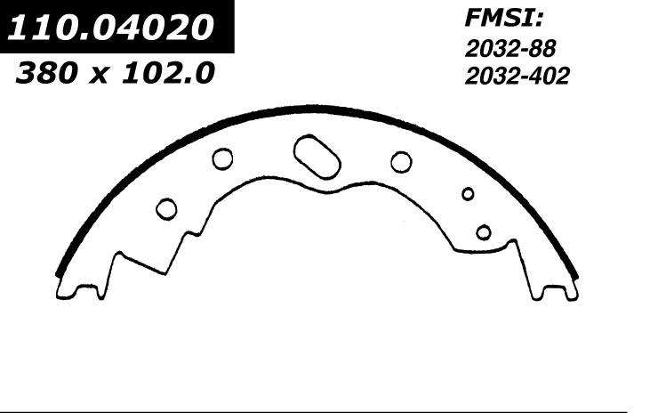 111.04020 Centric Brake Shoes 805890286325