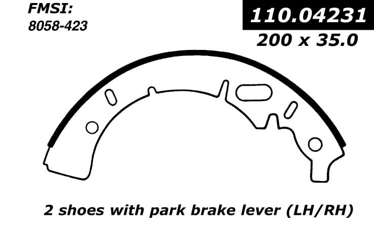 111.04231 Centric Brake Shoes 805890286455