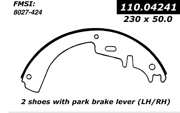 111.04241 Centric Brake Shoes 805890286462