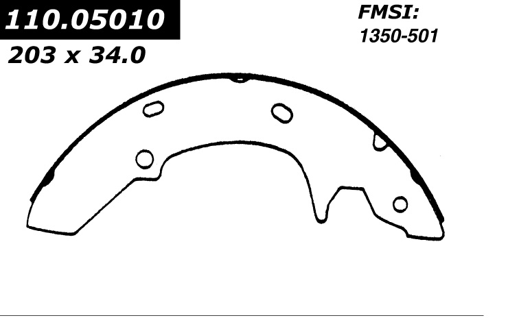 112.05010 Riveted Brake Shoes 805890266709