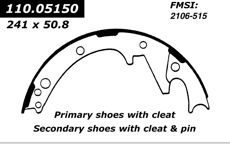 111.05150 Centric Brake Shoes 805890427285