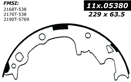 112.05380 Riveted Brake Shoes 805890267164