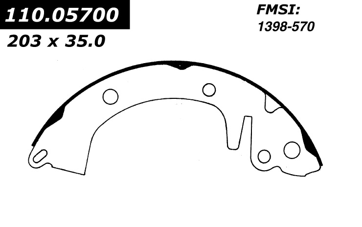 111.05700 Centric Brake Shoes 805890427186