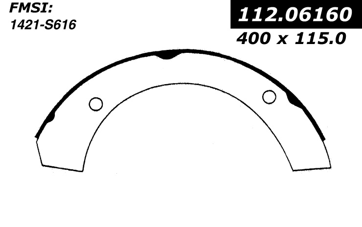 112.06160 Riveted Brake Shoes 805890156369