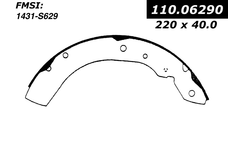 112.06290 Riveted Brake Shoes 805890268314