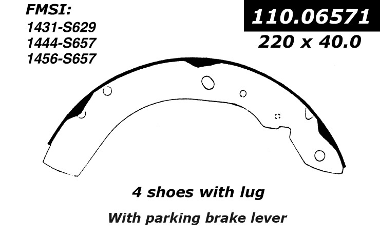 111.06571 Centric Brake Shoes 805890227847