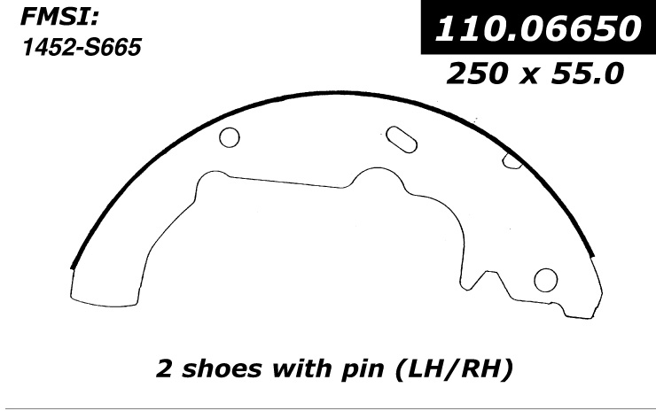 112.06650 Riveted Brake Shoes 805890268413