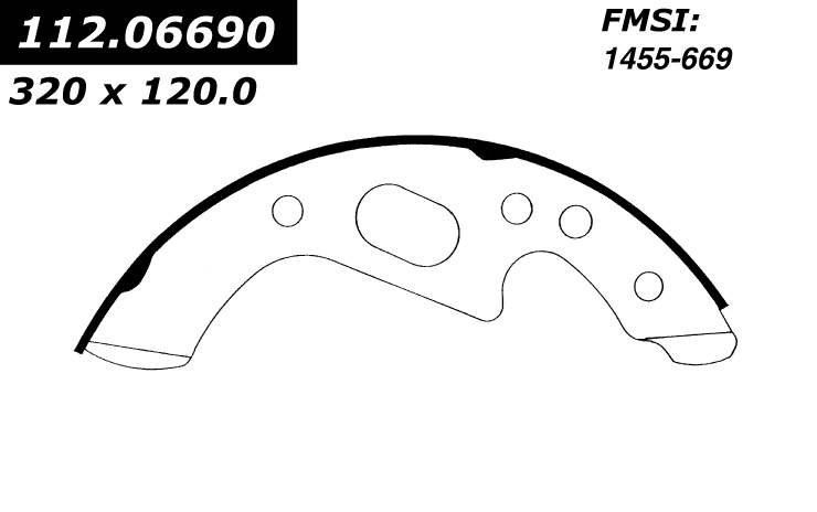 112.06690 Riveted Brake Shoes 805890208891