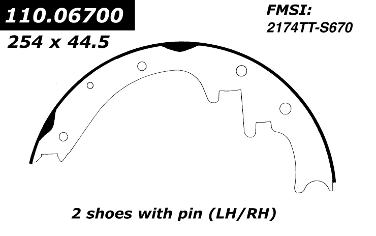 112.06700 Riveted Brake Shoes 805890268505