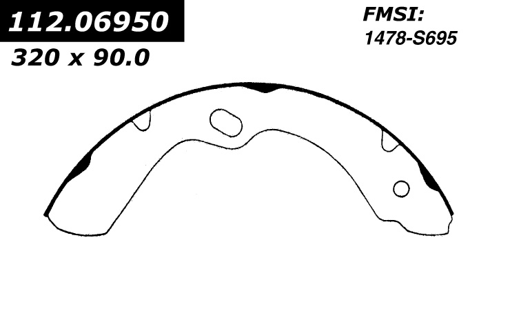 112.06950 Riveted Brake Shoes 805890253228