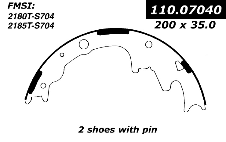 112.07040 Riveted Brake Shoes 805890268567