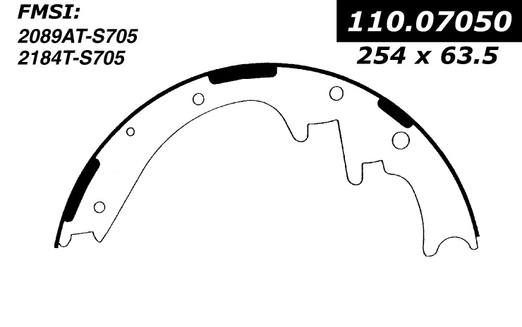 112.07050 Riveted Brake Shoes 805890268574