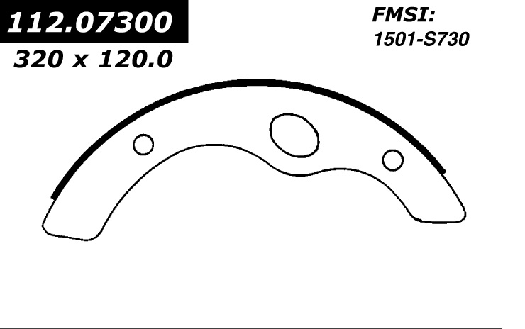 112.07300 Riveted Brake Shoes 805890329107