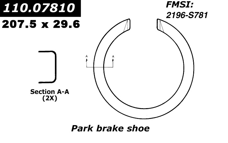 111.07810 Centric Brake Shoes 805890029656