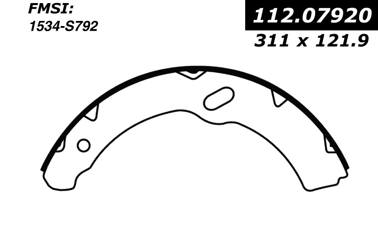 112.07920 Riveted Brake Shoes 805890329121