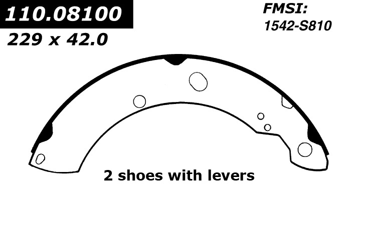 111.08100 Centric Brake Shoes 805890349433