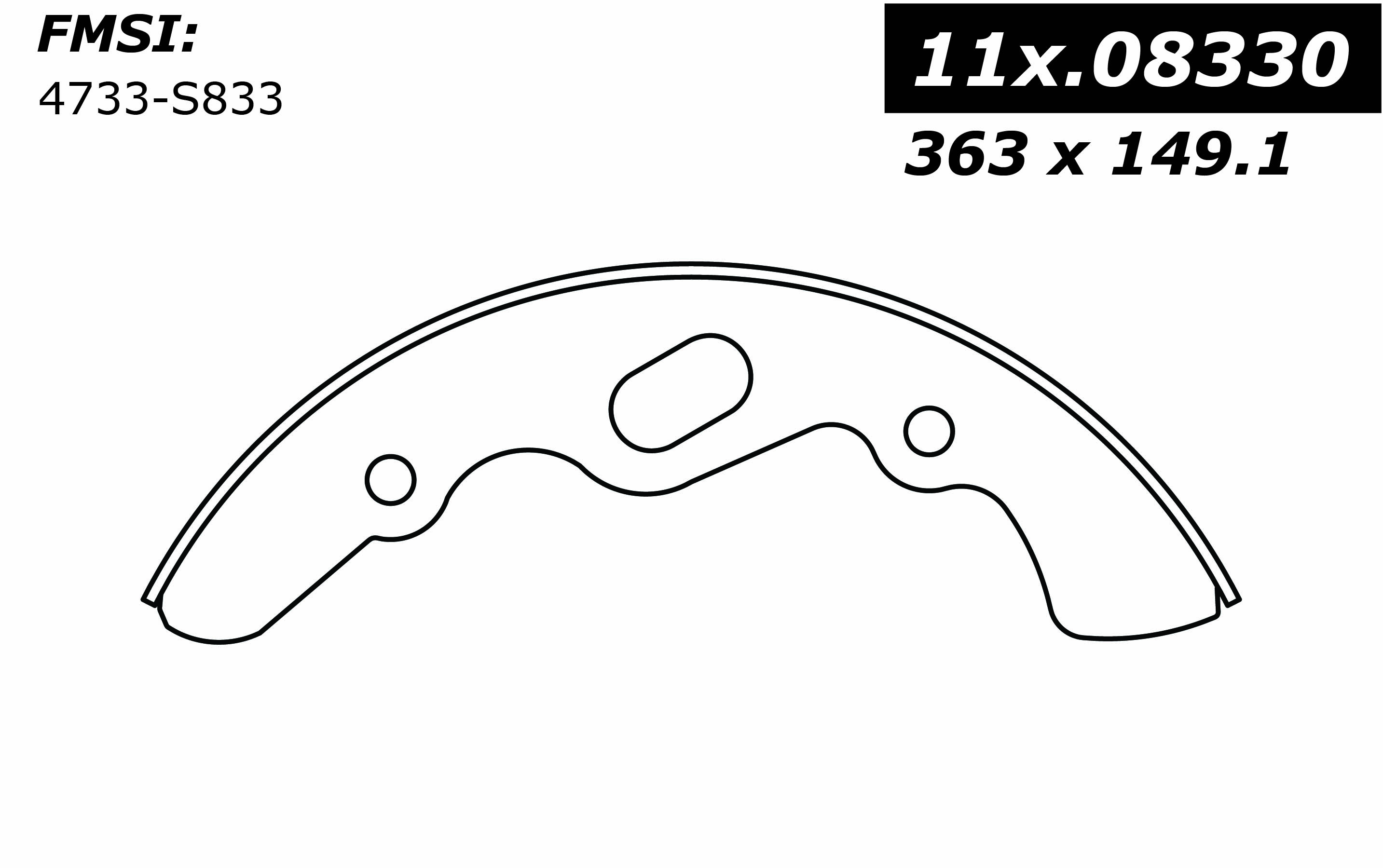 112.08330 Riveted Brake Shoes 805890634577