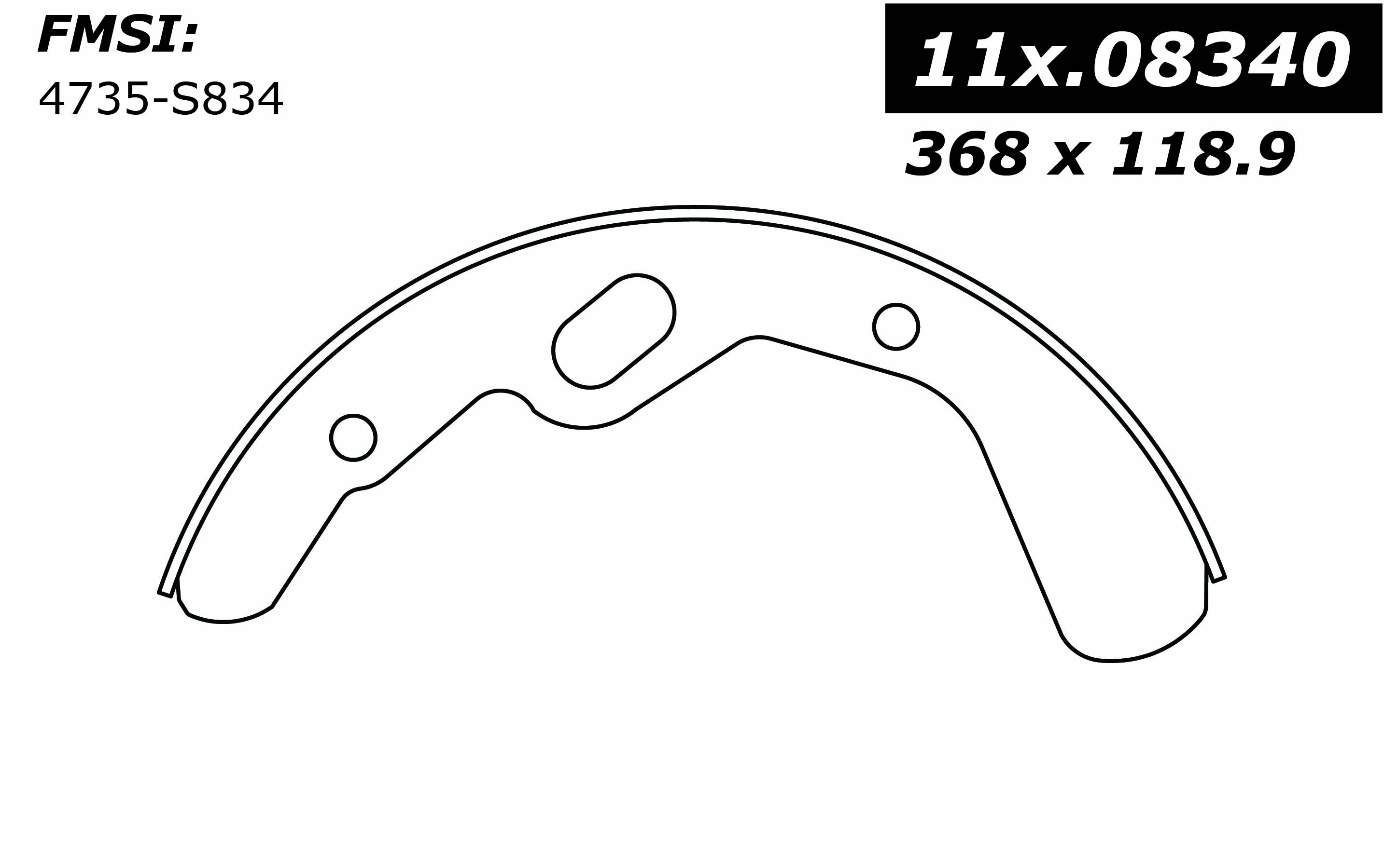 112.08340 Riveted Brake Shoes 805890634591