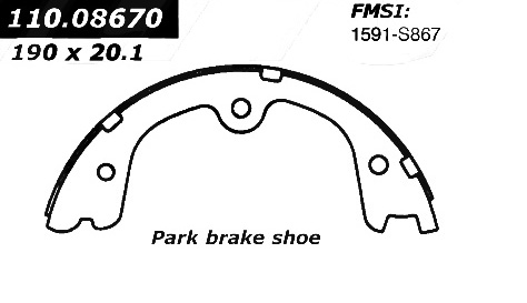 111.08670 Centric Brake Shoes 805890303282