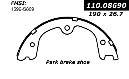 111.08690 Centric Brake Shoes 805890303602