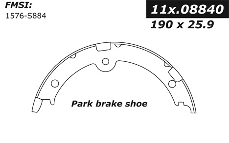 111.08840 Centric Brake Shoes 805890327400