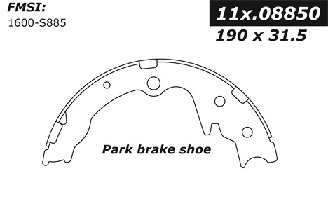 111.08850 Centric Brake Shoes 805890327424