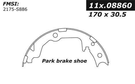 111.08860 Centric Brake Shoes 805890329787