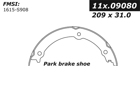 111.09080 Centric Brake Shoes 805890337966