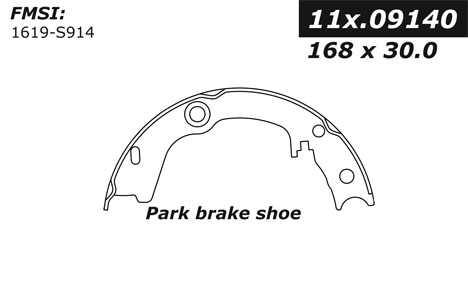 111.09140 Centric Brake Shoes 805890337973