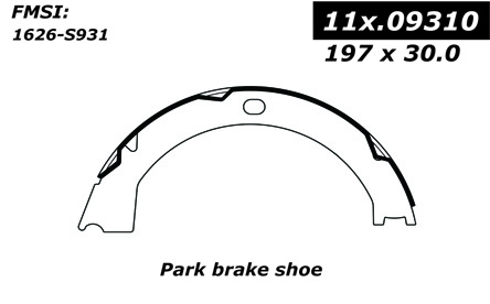 111.09310 Centric Brake Shoes 805890293491