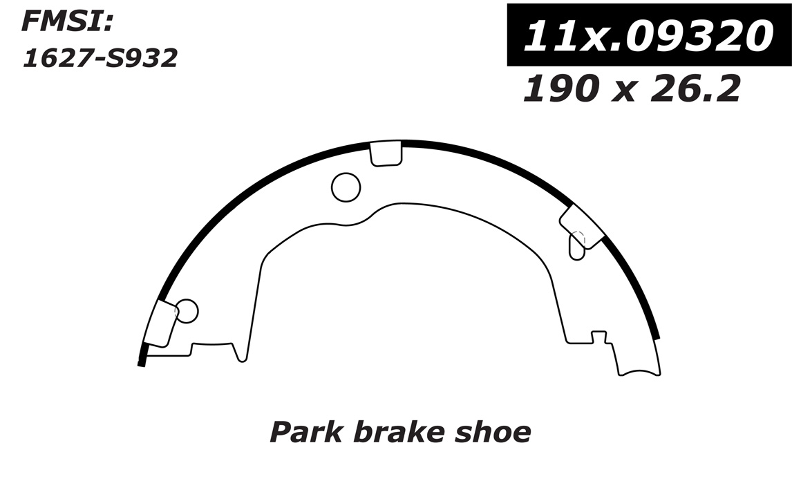 111.09320 Centric Brake Shoes 805890416159