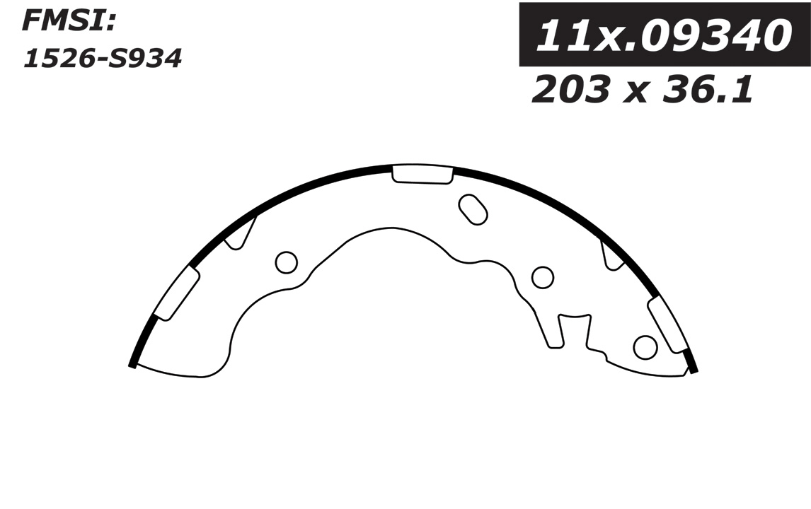 111.09340 Centric Brake Shoes 805890413387