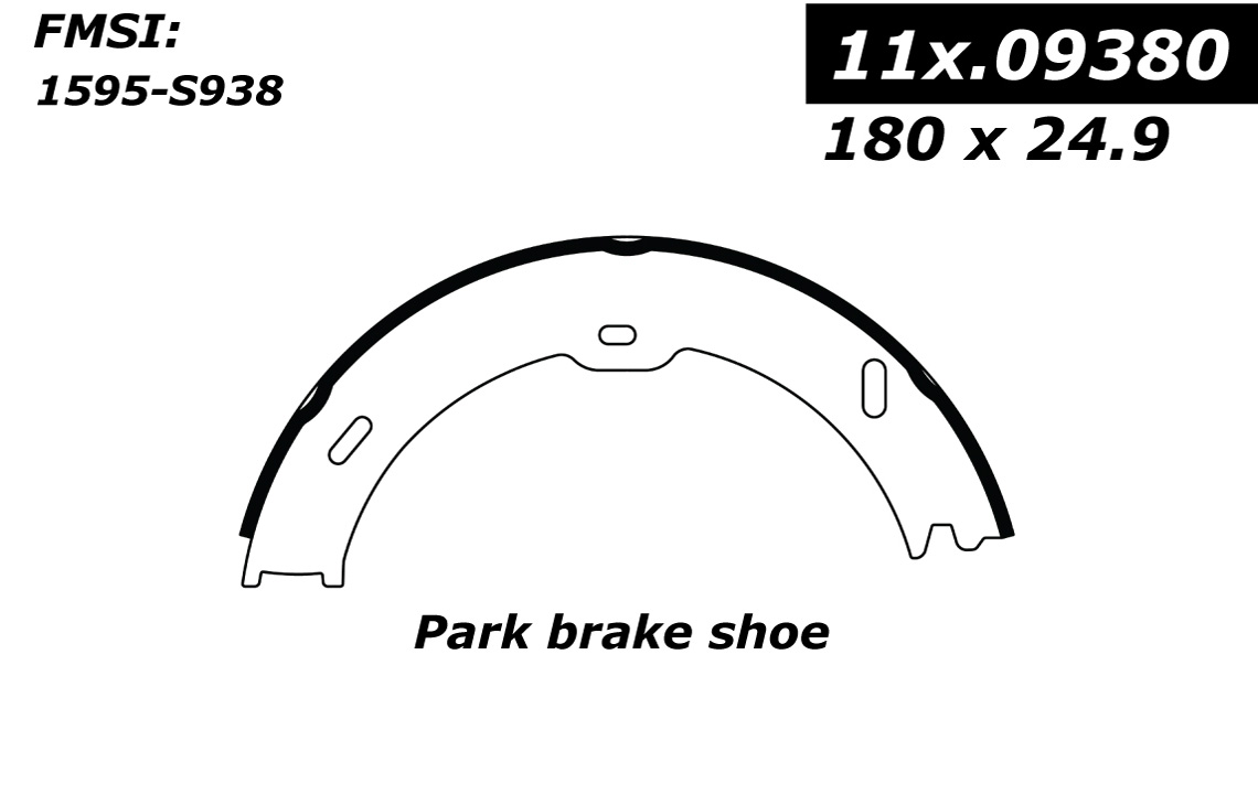 111.09380 Centric Brake Shoes 805890413141