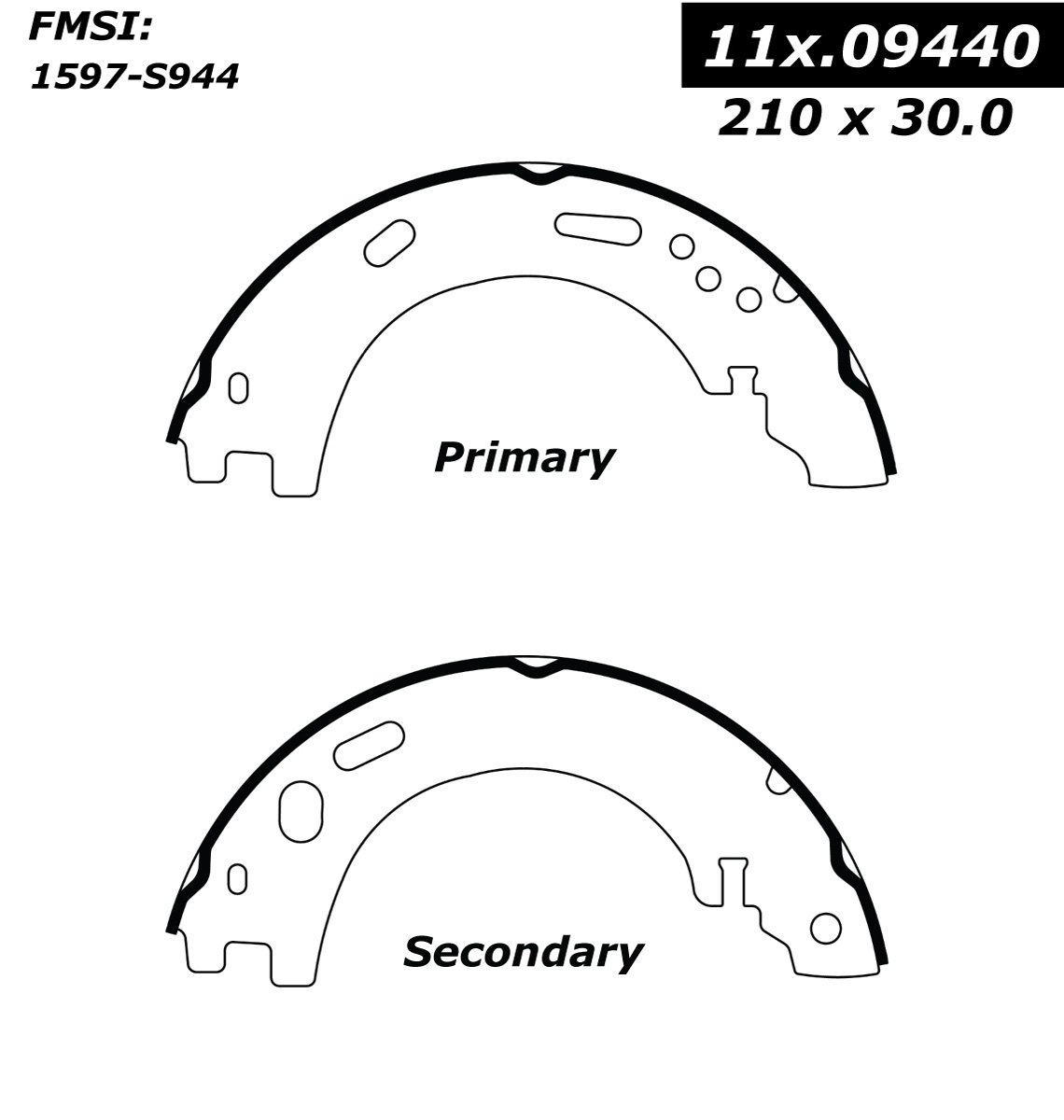 111.09440 Centric Brake Shoes 805890419181