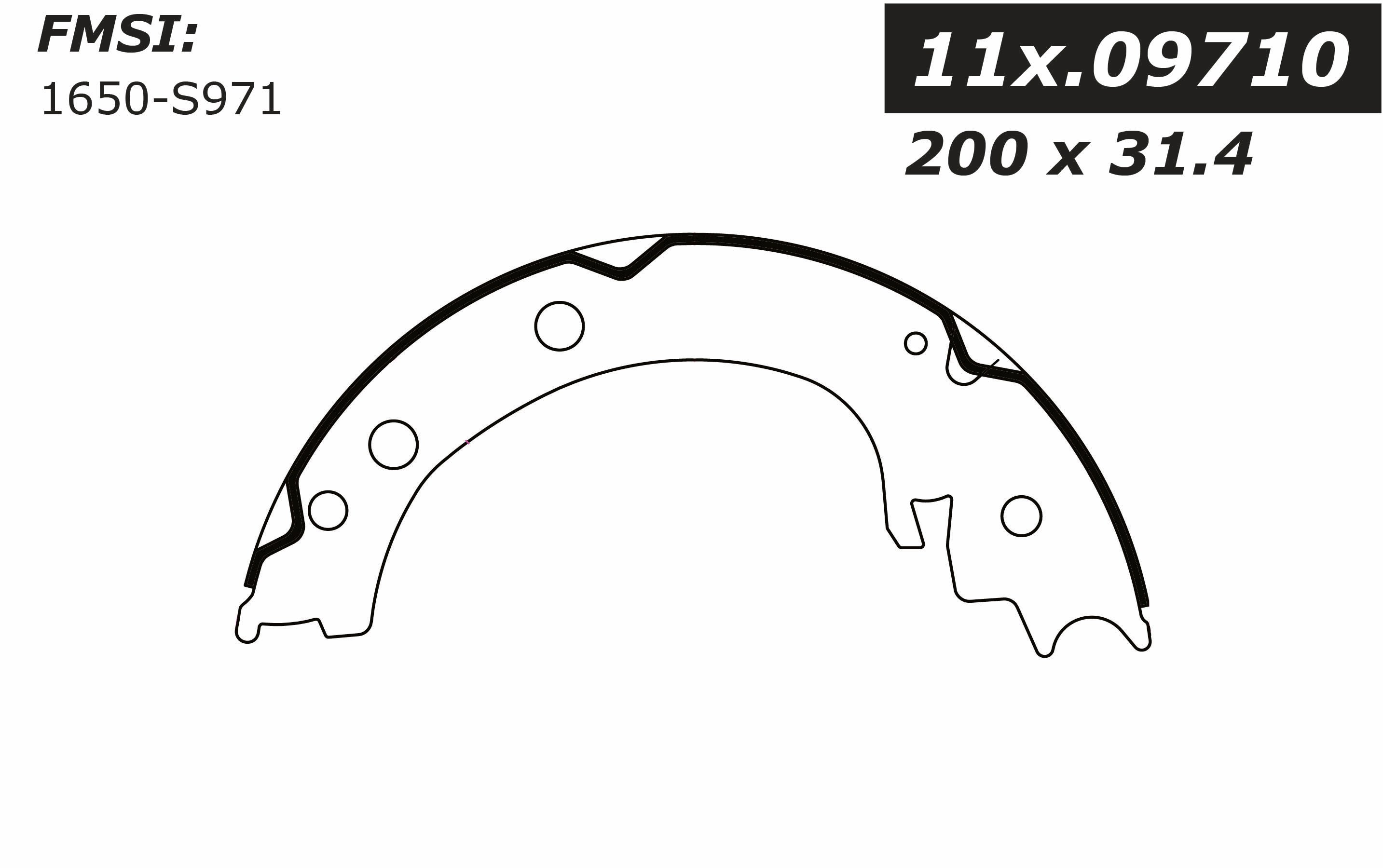 111.09710 Centric Brake Shoes 805890618911