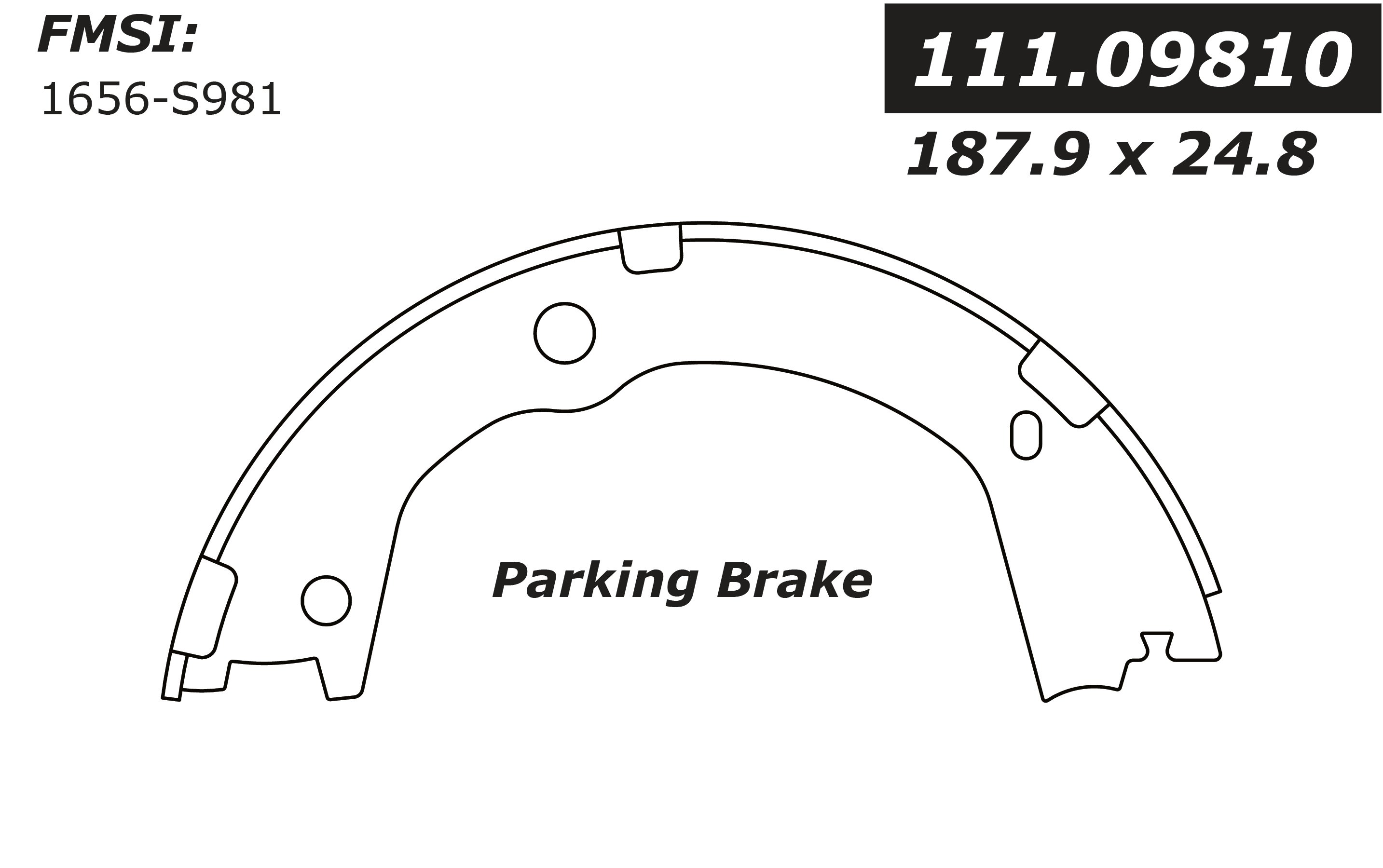 111.09810 Centric Brake Shoes 805890646365