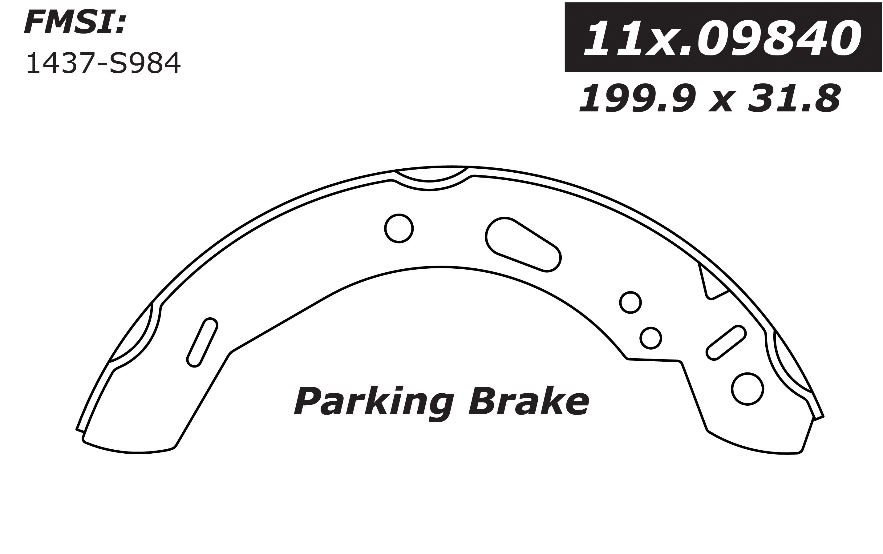 111.09840 Centric Brake Shoes 805890666073